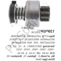 Бендикс (шестерня) стартера (01340433)